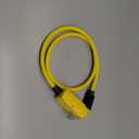 AIDA 3FT Auto Reset 12/3 Gauge SJTW Heavy Duty GFCI Extension Cord with 3 Prong Grounded Plug, 15 AMP Yellow Outdoor Extension Cable with LED Lighted, UL Listed, 1 Pack (3FT GFCI Plug Adapter)