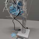 [Timer] 24'' Hanukkah LED Lighted Birch Tree with 12pcs Ornaments,8 Lighting Modes Blue Lights Tabletop Pre Lit Tree Light for Christmas Hanukkah Decor