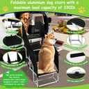 Dog Stairs with Guardrail for Large Dogs Extra Wide 20Inch Step, 34 Inch 4 Step Non Slip Surface, Supports up to 230 lbs Designed for Oversized SUVs, Off Road Vehicles, and Pickup Trucks