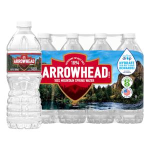 Arrowhead Mountain Spring Water Bottles, 12 Pack - Still Bottled Water with Naturally Occurring Minerals for Taste - 16.9 Fl Oz