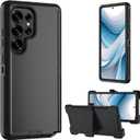 Case for Galaxy S25 Ultra 5G case, Samsung S25 Ultra Heavy Duty case,[Military Grade Protective ],[Shockproof] [Dropproof] [Dust-Proof], (with Belt Clip, Black)