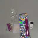 Praise V Do Ergonomic Diamond Painting Art Drill Bead Dot Pen Kit with Screw Steel Silver Metal Tip Nibs Placers Roller Tool Accessories for 5D Diamond Paint Purple