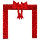 Pre-Lit LED Lighted Christmas Doorway Arch Festive Door Decoration with Bow