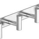 VAEHOLD 1PACK Hat and Coat Wall Mount Rack - 4 Hooks for Robes, Bags, Keys, and Towels - Bathroom Towel Hanger Organizer -Silvery