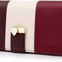 RFID Wallets for Women with Multiple Card Slots and Cellphone Compartment, womens wallet (red)