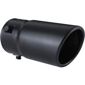 Black Exhaust tip - Fit 1.75 to 2.5 Inch Exhaust Tail Pipe Diameter- Black Coated Stainless Steel - Car Muffler Tips