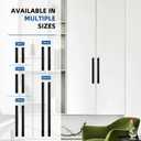 Kitchen Cabinet Pulls– 5 Pack Long Handles for Kitchen Cabinets, Drawers, Dressers, and Furniture – Durable Hardware for Modern Home Upgrades (Black, 13.86 Inches Hole Spacing)