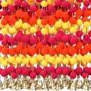 Suncalla 12 Pcs Diwali Decorations Hindu Temple Mandir for Home Marigold Garland 4 ft Long Artificial Marigold Flowers with Gold Bells Decor for Home, Pooja, Diwali, Wedding, Christmas(Colorful)
