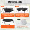 VEVOR Replacement Trampoline Mat, Jumping Mat Fits 15 ft Frame, Universal Jumping Round Trampoline, UV-Resistant Mat with Spring Tool & 96 V-Rings, Fit 7" Spring Length