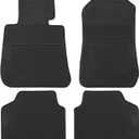 Car Floor Mats Custom Fit for BMW 3 Series 325i/328i/330i/335i E90 E91 E92 2006-2011 Full Black Rubber Auto Liner Mats All Weather Protection Heavy Duty Odorless
