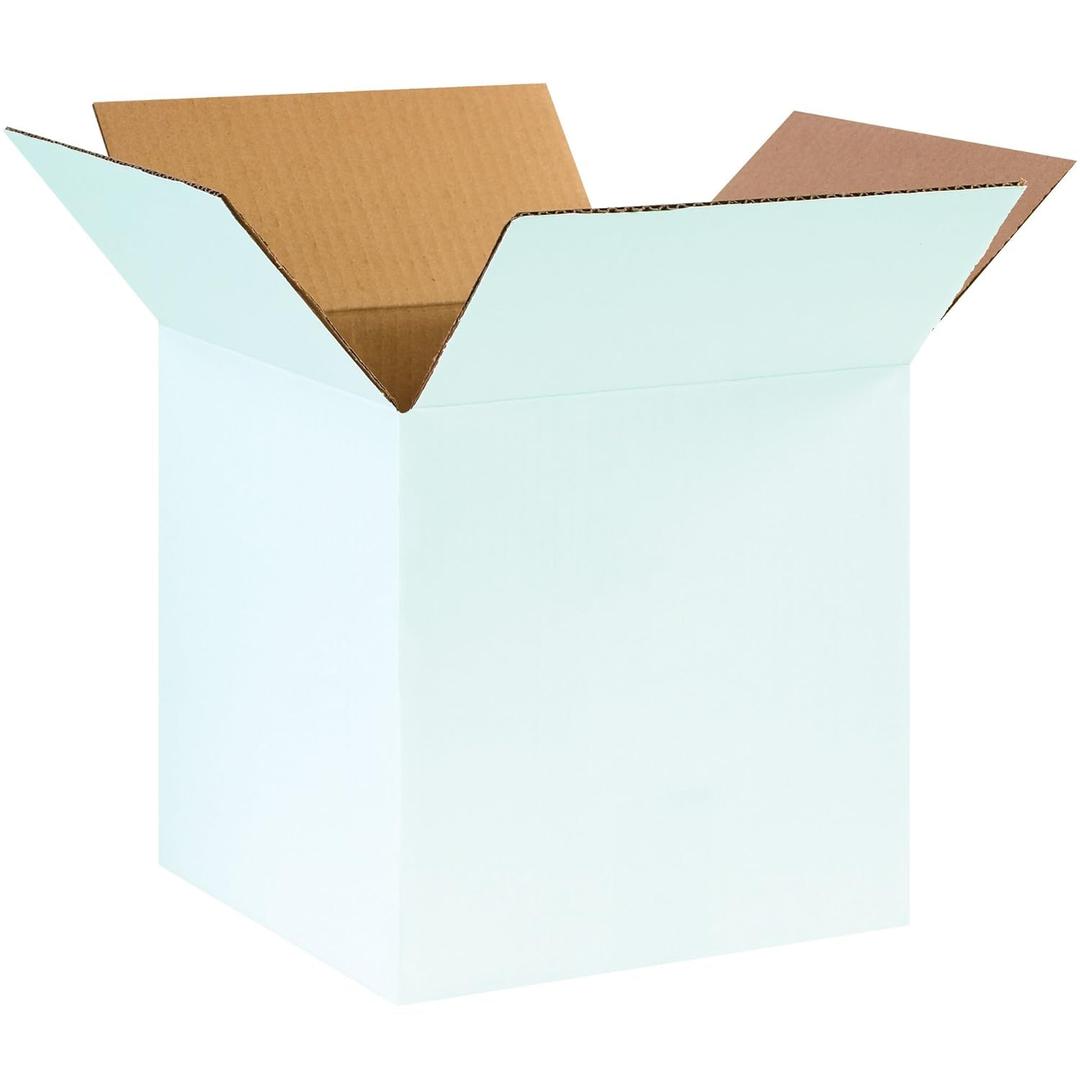 AVIDITI White Shipping Boxes 10"L x 10"W x 10"H (25 Pack) Small Medium Mailing Box for Small Business Packaging, Mailers, Gifts & Storage