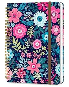 Spiral Journal Notebook, A5 Cute Notebooks for Women Men, College Ruled Hardcover Notebook for Work & Note Taking, 60 Pages Double-Wire Journals for Writing, Cool Yellow Ducks