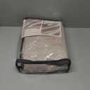 Grayish Flax Linen Blend Black Out Curtains 96 Inch Long for Living Room 2 Panels Set, Elegant Room Darkening Insulated Boho Window Drapes Bedroom Floor to Ceiling Traverse Track Curtain Light Tan