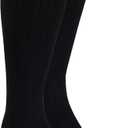 Truform Compression Socks, 8-15 mmHg, Men's Dress Socks, Knee High Over Calf Length, Black, X-Large
