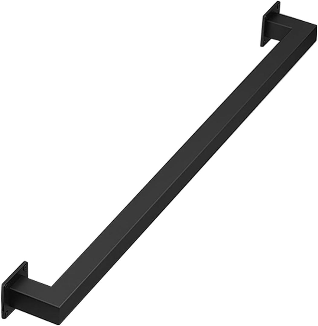 Staircase Handrail for Indoor Stairs, 2ft Modern Hand Railings Grab Bar Kit with Matte Black Finished, Non-Slip Wall Mount Decking Railings for Bars Lofts Kindergarten Guardrail Corridor(2ft)