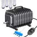 254GPH Aquarium Air Pump, Adjustable Quiet Fish Tank Bubbler, Commercial Air Pump with Completely Accessories, Oxygen Aerator Pump for Aquariums, Ponds, Hydroponics