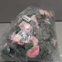 Flower Garland Rose Vine 4Pcs 28FT Artificial Floral Garland with Green Leaves Hanging Rose Vine for Wedding Party Garden Home Wall Decor (Light Pink)