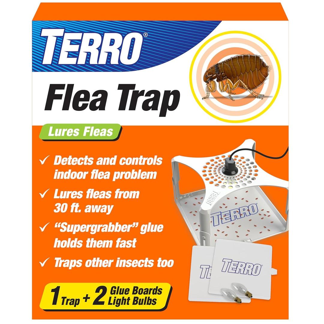 Terro T230 Indoor Electric Flea Trap and Killer - Refillable Flea Traps for Inside Your Home (Pack of 1)
