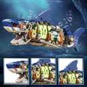 Mechanical Shark Animal Building Block Set for Boys Age 8-12, Compatible with Lego Shark, Movable Sea Animal with Display Stand for Home/Office Decor, Christmas Birthday Toy Gifts for Adults