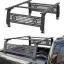 JOYTUTUS 16.5-21.2" High Truck Bed Rack for Full Size & Mid Size Truck Adjustable Overland Bed Rack Compatible with F150 F250 F350 Silverado Sierra Ram Tundra Tacoma Gladiator