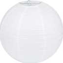 LIHAO 16 Inch White Round Paper Lanterns (10 Pack)