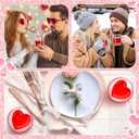 LemonRoad 2 Pcs Valentine Heart Glass Pink Double Walled Mugs Insulated Galentine Coffee Mugs with Handle Glass Cups for Coffee Milk Valentine's Day Gift Mother's Day Gifts 8.5 Oz/ 250 ml