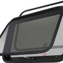 RV Exit Window Replacement, 36" W x 22" H Camper RV Emergency Window for Cargo Trailer Camper Van Truck with Net Screen & Trim Ring for 1" or 1-1/2" Wall Thickness, DOT Approved