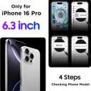 Temdan Waterproof Compatible with Phone Pro Case 6.3 inch 2024-Black/Clear