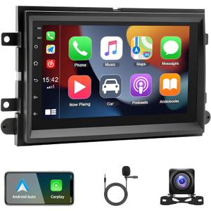 Car Stereo Radio for Ford F150 F250 F350 2004 2005 2006 2007 2008 2009 2010 2011 2012 2013 2014, 7" IPS Touchscreen Android 13 Car Radio with Wireless CarPlay Android Auto Navigation WiFi Bluetooth