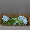 Light Blue Hydrangea Artificial Flowers 37.4”Tall Faux Hydrangea Flowers Spray with 6 Flower Heads, Silk Hydrangeas Flower with Stems 3Pcs, Fake Hydrangeas for Home Wedding Table Centerpieces Decor