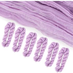 6 Pack Cheese Cloth Table Runners, 10 Foot Cheesecloth Table Runner Boho, Cheesecloth Table Runner 35x120, Lavender Cheesecloth Table Runner, Purple Table Runners, Wedding Arch Draping Fabric