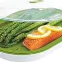 GoodCook Everyday Microwave Steamer  Vegetable & Fish Cooker, Microwave Cookware Preserves Vitamins & Nutrients, Quick Dinner & Meals, Adjustable Steam Release Vent (12 inches x 8 inches x 2.7 inches)