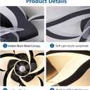Dalouguan Ceiling Fan with Lights Remote Control, 24" Black, 6 Speeds 3 Light Color Low Profile Flush Mount Ceiling Fan for Kitchen Bedroom