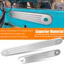 TSP-1 & TSP-2DP Transom Support Plate Kit for Top & Lower Bolt Holes 15"x2" & 12"x2" with 10" Hole Spacing 3/8" Thick Cast Aluminum 2-Pack Marine Boat Reinforcement Secure Fit