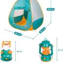 FUN LITTLE TOYS Pop Up Play Tent with Camping Gear and Tools Set, Outdoor Toys for Kids