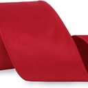 Ribbli Red Velvet Wired Ribbon with Dupioni 4 Inch Christmas Ribbon for Gift Wrapping Christmas Tree Decoration Crafts Wreaths Supplies-Continuous 10 Yards