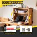 Drop Down Gas Struts,with 90 Degree Page Turning axis,Gas Spring Hinge,for Cabinet and Desk Downward Flap Slowly Down,Only Open Down The Door (4, Black)