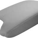 A ABIGAIL Center Console Armrest Cover Repacement Compatible with 2008 2009 2010 2011 2012 Honda Accord Auto Leather Suture Console Lid Cover Replacement (Gray)