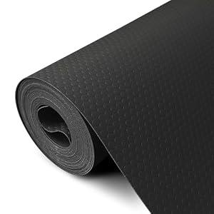 Shelf Liners 19 inch x 20 ft Shelf Liners for Kitchen cabinets nonstick Shelf Lining Drawer Mats EVA Protector for Cupboard (Black,19 inch x 20 ft)