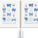 CFGBFDGH 2Pcs Blue Bow Spiral Notebooks for Work, Dental Hygienist Gifts for Women Coworker, A5 Hardcover Notebook Journal, Blue Notebook Travel Journal for Writing Office Note Taking, 8.3x5.8inch