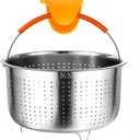 GREATLINK Vegetable Steamer Basket for Instant Pot Accessories 6 & 8 Qt - Stainless Steel Strainers and Colanders - Metal Strainer for Cooking Broccoli, Eggs, Pasta, Quinoa (6 Qt - Steamer Basket)