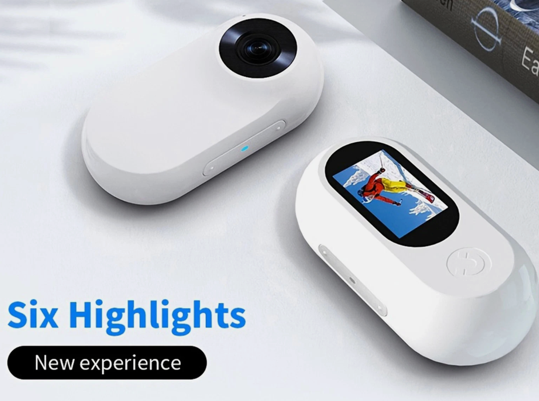 Camera Collar, 1080P HD Wireless Mini Wearable Action Cam, Small Action Body Camera for Pet, Waterproof First Person View Sport Cam