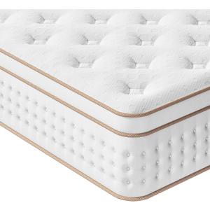 Vesgantti Queen Mattress, 12 Inch Memory Foam Hybrid Mattress in a Box with Individual Pocket Spring, Queen Size Mattresses for Pressure Relief, Motion Isolation, Medium Firm Support