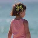 2 x PVC Hair Bow Clips Cute Glitter Hairpins Girls Teens Alligator Hair Accessories for Summer Beach Seaside Party, Yellow