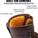 SUREWAY Men's 8" Waterproof Steel-Toe Logger Work Boot 12