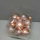 Christmas Ball Ornaments Rose Gold Christmas Tree Decorations with Hang Rope-36pcs Shatterproof Christmas Ornaments Set with 6 Styles in 3 Sizes(Small Medium Large)
