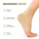 Bukihome Achilles Tendon Support Sleeves - Gel Padded Compression Socks for Tendonitis Relief - Breathable & Ergonomic Fit - 1 Pair of Regular Size, Beige
