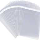 100 pcs 7" x 10" Clear Resealable Cellophane Bags Self Sealing Cellophane Bags for Cookie, Candy, Gift Bakery, Prints, Photos, Cards, Party 2.8 mils
