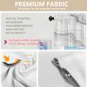 White Gray Abstract Marble Kitchen Valances for Windows,Black Art Curvy Wave Blackout Valances Curtains Multilayer Polyester Drapes for Kitchen Bedroom 2 Pack 52X18 Inches