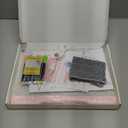 16-Inch Rechargeable Doodle Glow LED Note Board, 7-Color Light Modes, Neon Art Dry Erase Light Up Drawing Pad with Built-in Stand, Sketching Gift Toy for Kids/Girls/Teens, 5 Markers & Tracing Book (Pink)